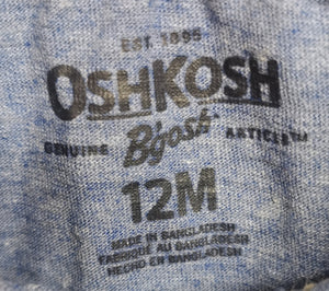 BABY BOY SIZE 12 MONTHS - OSHKOSH, 2 Pack Soft Polo T-shirts EUC B50