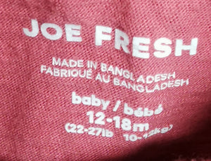 BABY BOY SIZE 12 MONTHS - JOE FRESH, 2 Pack Soft Polo T-shirts EUC B50