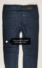 Load image into Gallery viewer, UNISEX SIZE 14 YEARS - H&amp;M, Highrise Super Skinny Jeans, Dark Blue, Stretchy VGUC B57