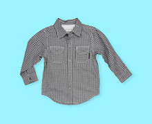 Load image into Gallery viewer, BOY SIZE 3 YEARS - CALVIN KLEIN, Long-sleeve, Checkered Dress Shirt EUC B34