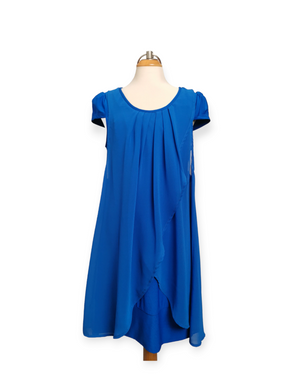 WOMENS SIZE XS - BLUE SAND, 'Made in Italy' Chiffon Dress EUC B53