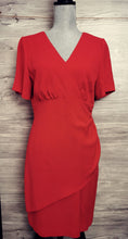 Load image into Gallery viewer, WOMENS SIZE 10 PETITE - LIZ CLAIBORNE, Fitted Red Dress EUC B53