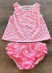 BABY GIRL SIZE 6/12 MONTHS - GEORGE Matching 2 Piece Summer Outfit EUC B38