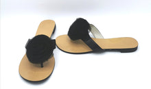Load image into Gallery viewer, WOMENS SIZE 7.5 US (39) - NINE WEST, Black, Floral Slip on Dress Sandals VGUC B39