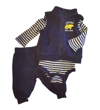 Load image into Gallery viewer, BABY BOY SIZE 3/6 MONTHS - GEORGE, 3 Piece Matching Fall Outfit, Fleece EUC B7