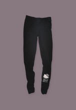 Load image into Gallery viewer, GIRL SIZE 10/12 YEARS - HELLO KITTY, Black Leggings VGUC B35