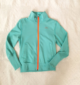 GIRL SIZE 4/6 YEARS - H&M SPORT, Soft Zippered Athletic Jacket VGUC B36