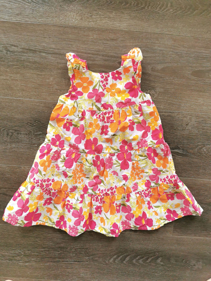 BABY GIRL SIZE 18/24 MONTHS - GYMBOREE Lightweight Floral Dress EUC B37
