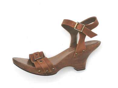 WOMENS SIZE 7.5 - AMOR PARIS Wooden Sandals VGUC B39