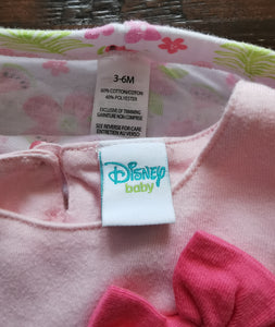 BABY GIRL SIZE(S) 3/6 MONTHS & 6/12 MONTHS - DISNEY Baby, Matching 2 Piece Summer Outfit EUC B38