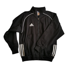 Load image into Gallery viewer, UNISEX SIZE LARGE (14/16 YEARS) - ADIDAS, Black / White Athletic Jacket, Long Sleeve, Zippered EUC B30