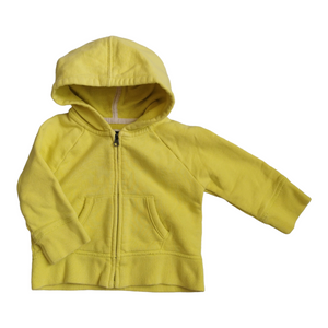 BABY BOY SIZE 12/18 MONTHS - Baby GAP, Yellow Zippered Hoodie EUC B30