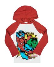 Load image into Gallery viewer, BOY SIZE 2 YEARS - MARVEL, Lightweight Graphic Pullover Hoodie T-Shirt EUC B30