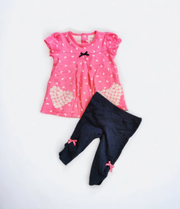 BABY GIRL SIZE 6/12 MONTHS - GEORGE, Matching 2 Piece Outfit NWOT B36