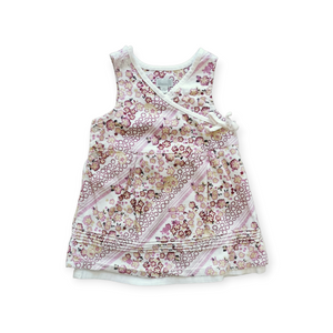 BABY GIRL SIZE 3/6 MONTHS - Baby MEXX, Boho Floral Cordoroy Dress EUC B37