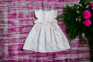 BABY GIRL SIZE 12 MONTHS - POLLY FLINDERS, Vintage Cotton Dress EUC B38