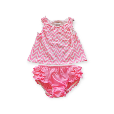 BABY GIRL SIZE 6/12 MONTHS - GEORGE Matching 2 Piece Summer Outfit EUC B38