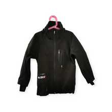 Load image into Gallery viewer, GIRL SIZE 6/7 YEARS - H&amp;M, Black Soft Shell, Fleece Jacket EUC B39