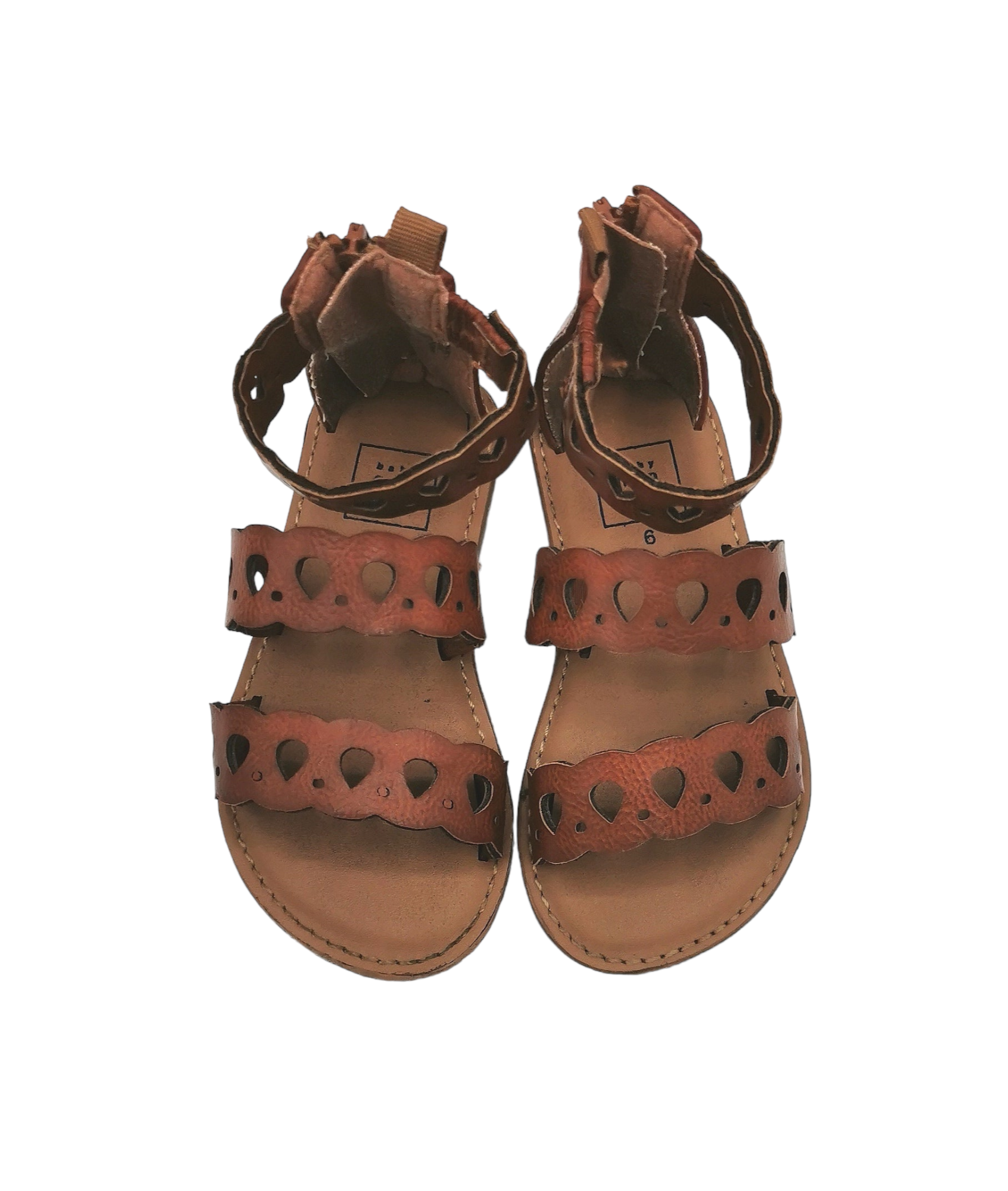 BABY GIRL SIZE 6 TODDLER Baby GAP Brown Zippered Gladiator