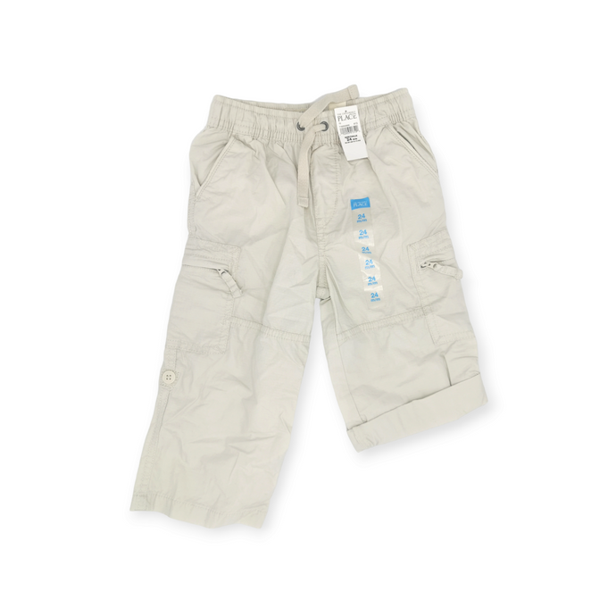 BOY SIZE 2 YEARS - CHILDREN'S PLACE, Convertible Cotton Cargo Pants / Shorts NWT B48