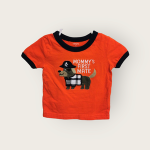 BABY BOY SIZE 2/4 MONTHS - LITTLE BOY STAR & CARTER'S, 2 Pack, Soft Cotton, Graphic T-shirts EUC B49