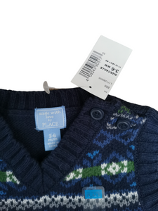 BABY BOY SIZE 3/6 MONTHS - CHILDREN'S PLACE, Soft Knit Cotton Sweater Vest NWT B50
