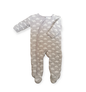 UNISEX SIZE 6/9 MONTHS - ROCK-A-BYE BABY, Soft & Cozy Quilted One-piece EUC B33