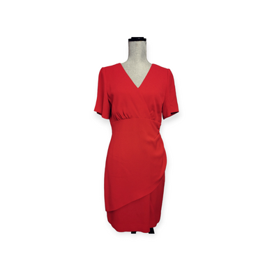 WOMENS SIZE 10 PETITE - LIZ CLAIBORNE, Fitted Red Dress EUC B53