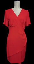 Load image into Gallery viewer, WOMENS SIZE 10 PETITE - LIZ CLAIBORNE, Fitted Red Dress EUC B53