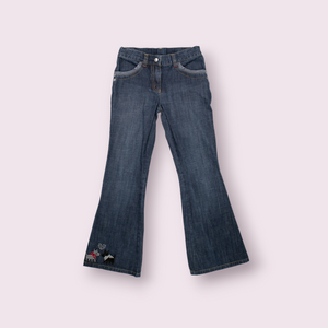 GIRL SIZE 9 YEARS - GYMBOREE, Soft Cotton, Flarred Jeans EUC B55