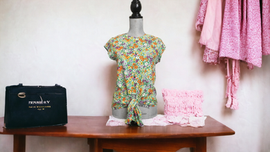 GIRL SIZE(S) MEDIUM (10 YEARS), LARGE (12 YEARS) & EXTRA LARGE (14 YEARS) - DEX Kids, Floral Bohemian Dress Top B46