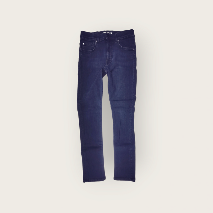 UNISEX SIZE 14 YEARS - H&M, Highrise Super Skinny Jeans, Dark Blue, Stretchy VGUC B57