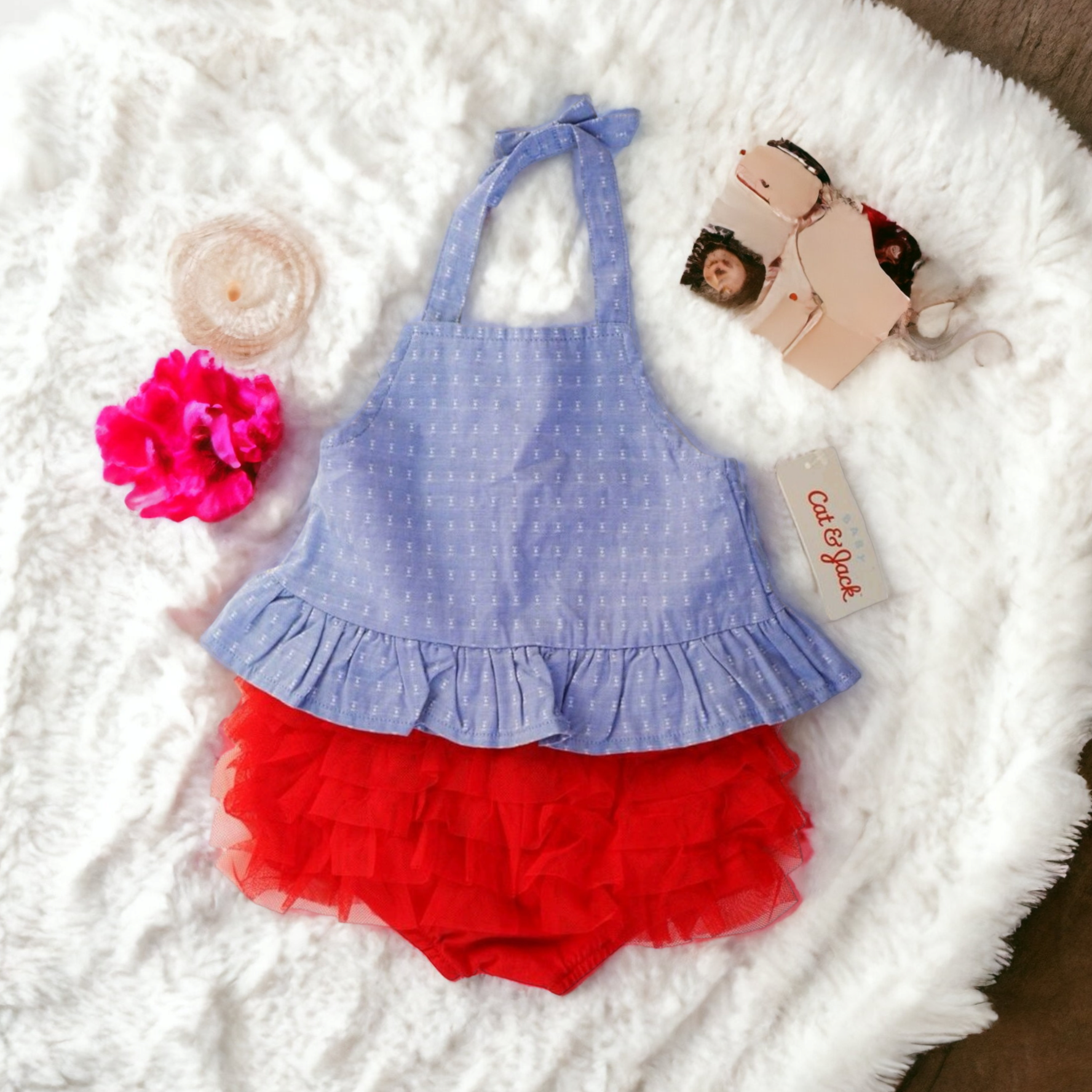 Cat and jack top baby girl romper