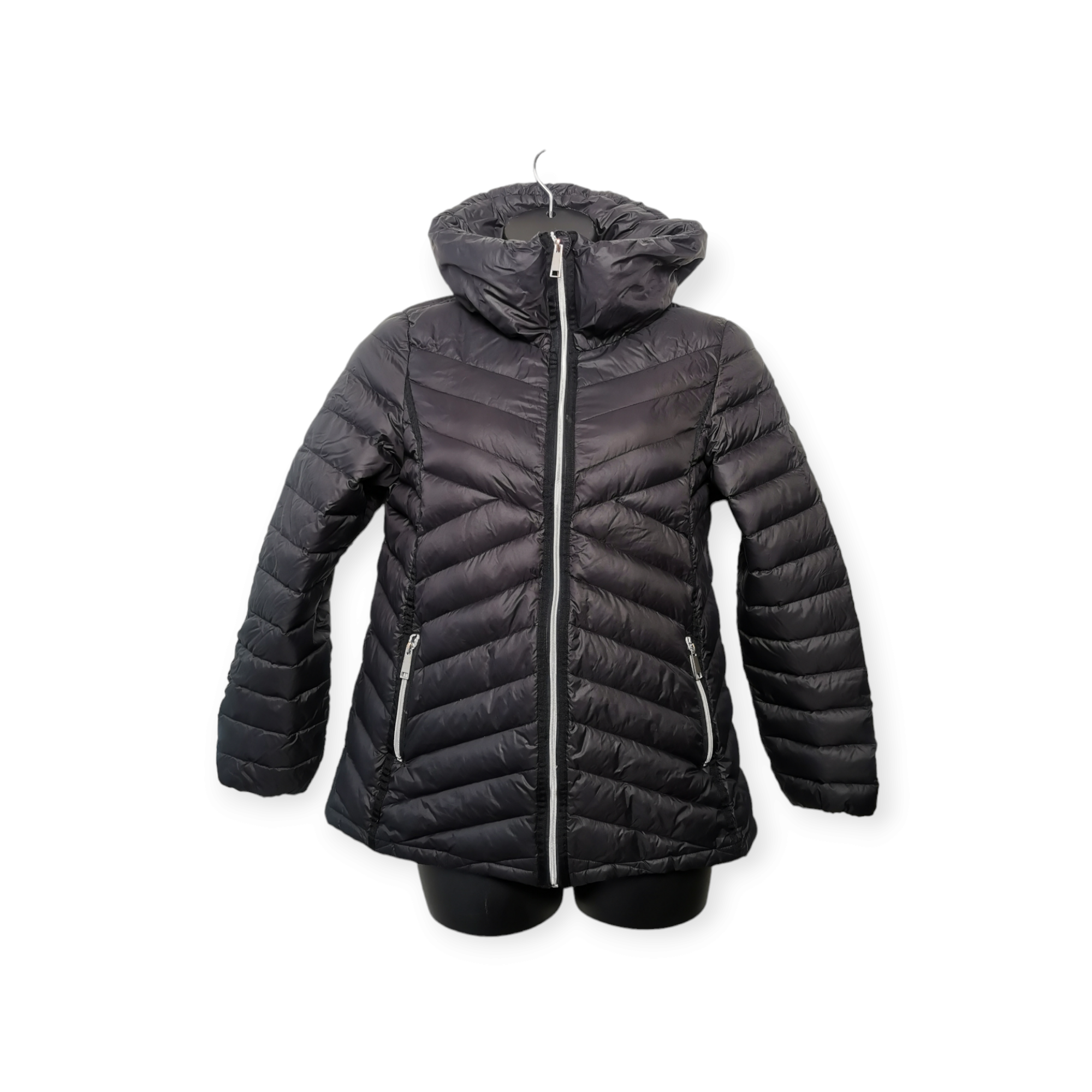 WOMENS PLUS SIZE 1X 14 16 LIVIK Black Lightweight Puffer