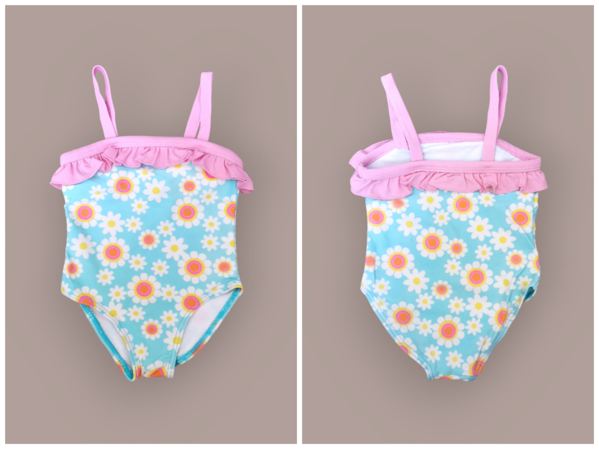 BABY GIRL SIZE 6/12 MONTHS GEORGE, One-piece, Floral Swimsuit