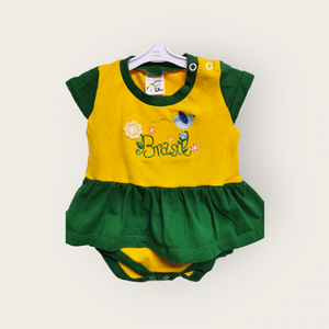 BABY GIRL SIZE 0/3 MONTHS - Pierim, Ruffled Onesie Dress NWOT B47
