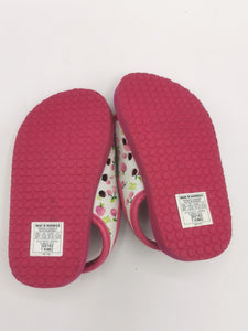 GIRL SIZE 6 TODDLER - DC, Pink Floral Velcro Sandals EUC B59