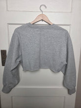 Load image into Gallery viewer, WOMENS SIZE SMALL - TNA ARITZIA Cozy Boyfriend Cropped Crew Sweatshirt, Grey EUC B63