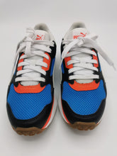 Load image into Gallery viewer, BOYS SIZE 4C Youth - "Puma R78 Futr Sneakers JR" in Black/White/Future Blue EUC B60