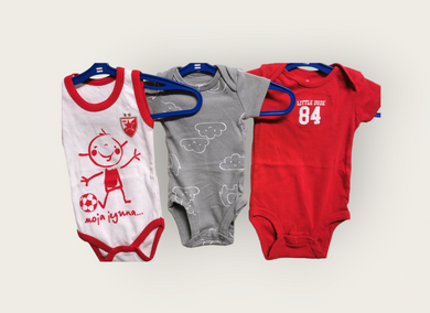 BABY BOY SIZE(S) 0/3 MONTHS - 3 Pack, Various Onesies EUC B50