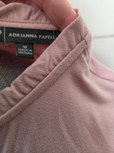 Load image into Gallery viewer, WOMENS SIZE MEDIUM - ADRIANNA PAPELL, Soft Pink Blouse, Rouched Sleeves EUC B63