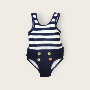 BABY GIRL SIZE 3/6 MONTHS - JOE FRESH, One-piece, Ruffled Swimsuit EUC B47