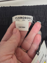 Load image into Gallery viewer, WOMENS SIZE 4 - Glamorous, black satin lounge shorts NWT B63