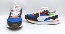 Load image into Gallery viewer, BOYS SIZE 4C Youth - "Puma R78 Futr Sneakers JR" in Black/White/Future Blue EUC B60
