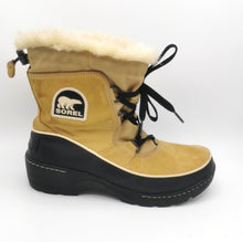 Load image into Gallery viewer, WOMENS SIZE 9.5 US - SOREL, Tan / Black Suede Waterproof Winter Boots EUC B60
