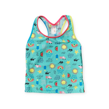Load image into Gallery viewer, GIRL SIZE LARGE (10/12 YEARS) - CAT &amp; JACK, Graphic Print, Swim Tank EUC B48