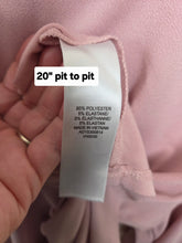 Load image into Gallery viewer, WOMENS SIZE MEDIUM - ADRIANNA PAPELL, Soft Pink Blouse, Rouched Sleeves EUC B63