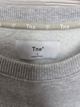 Load image into Gallery viewer, WOMENS SIZE SMALL - TNA ARITZIA Cozy Boyfriend Cropped Crew Sweatshirt, Grey EUC B63
