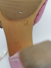 Load image into Gallery viewer, WOMENS SIZE 7 - BCBGIRLS Pink Wooden Sandals, Leather EUC B61