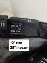 Load image into Gallery viewer, WOMENS PLUS SIZE 16 - KUT from the Kloth jeans, Rachael High Rise Fab Ab Mom Jean NWT B63